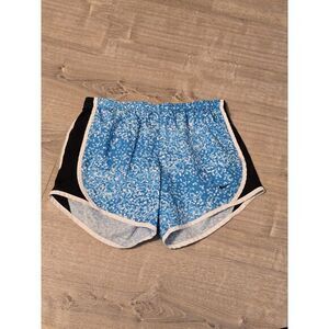 Nike Dri Fit  Running Shorts Lined Inner Briefs Blue Digital Print Size‎ XL